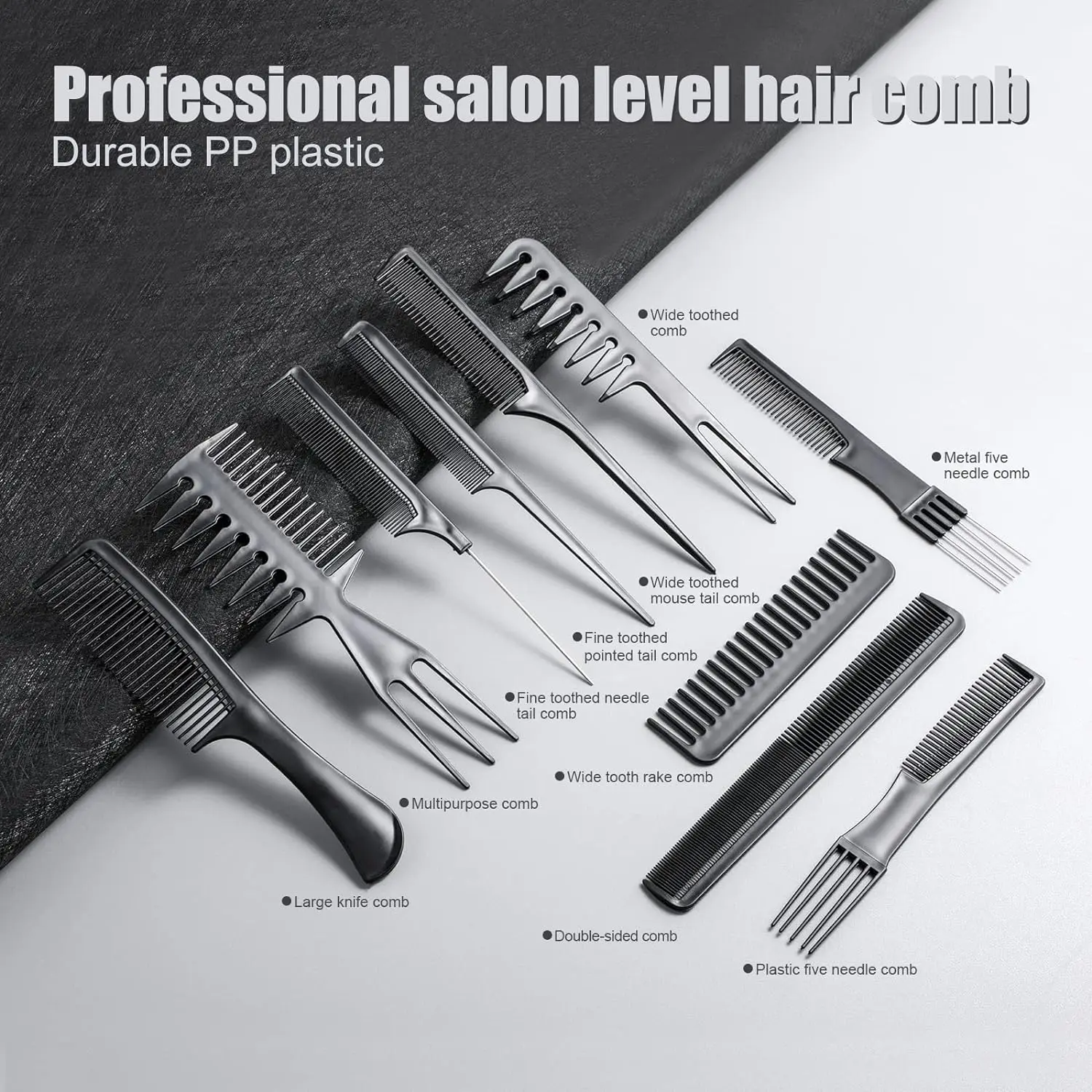10-Pieces Hairdressing Comb Set