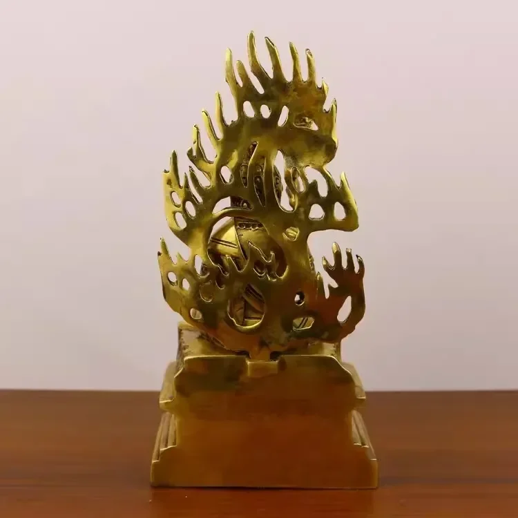 High Quality Copper Attract Wealth Fudomyo Dzong Buddha Statue Home Living Sculptures