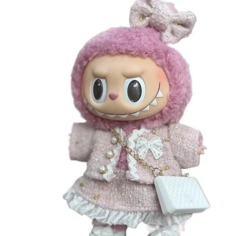

17cm Labubu Doll's Clothes Cute Fashion V1V2 Idol Clothing DIY Kids Gift Labubu Dress Cloak Gift Clothes Hair accessories Ropa