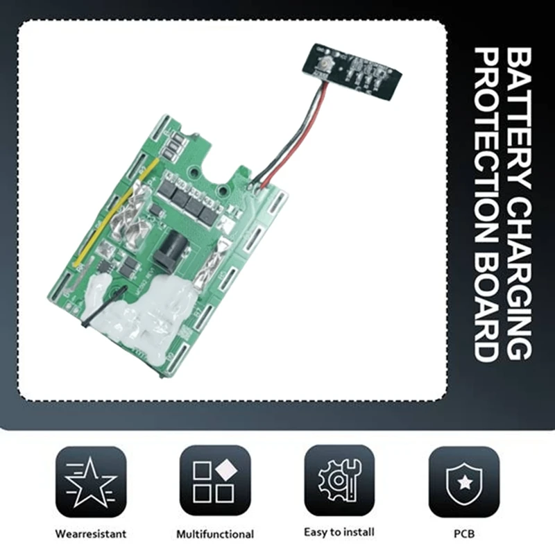 DT16 Battery Protection Board with LED Indicator for 18V Power Tool Replacement, Overcharge Discharge Short Circuit Protection