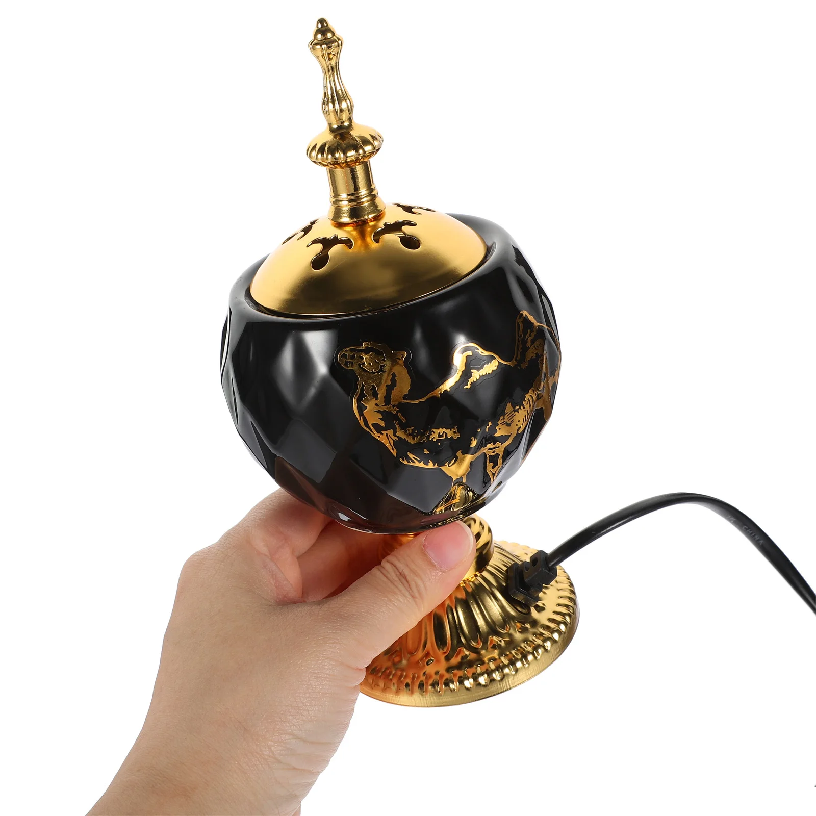 

Electric Incense Burner Arab Ceramic Aroma Stove 110V Us Plug Vintage Table Incense Burner Electric Censer Holder