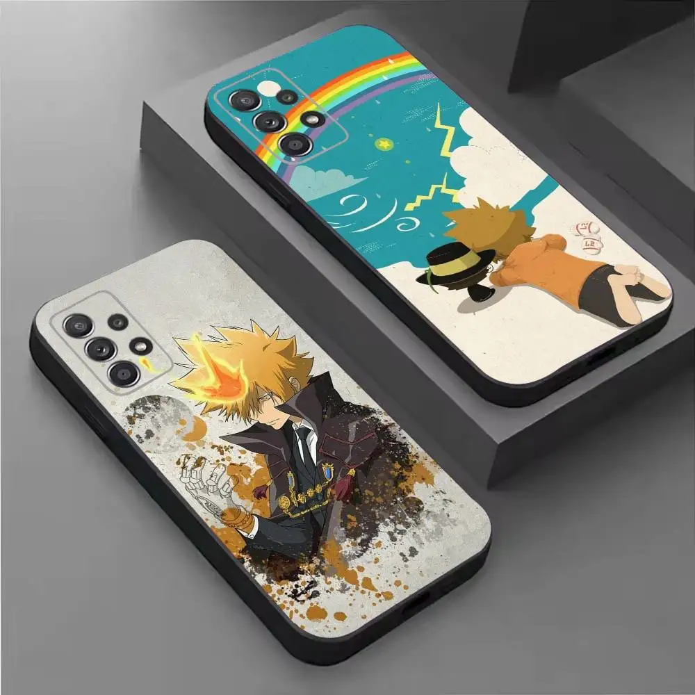 ¡R-Reborn en oferta! Funda de teléfono Katekyo Hitman Reborn para Samsung S26,25,24,21,22,21,20,10,9,8,7,6,5,Ultra,Plus,Fe,Lite, carcasa negra