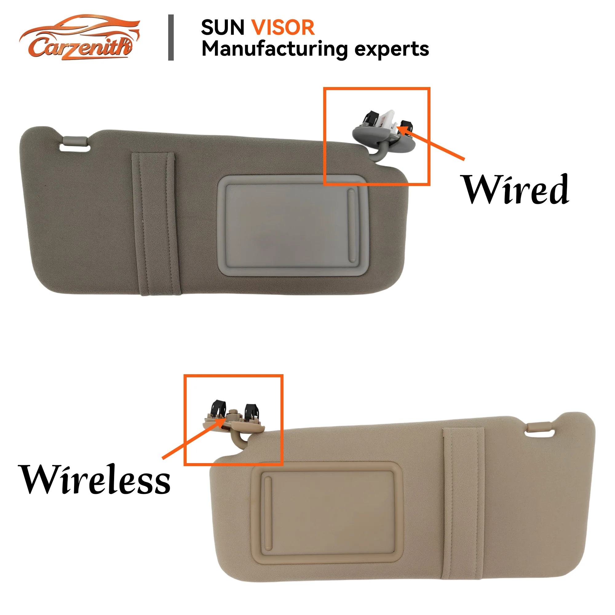 Carzenith Sun Visor For Toyota Camry 6th Gen XV40 Aurion GSV40 2006 2007 2008 2009 2010 2011 Left Right Sunvisor view 3
