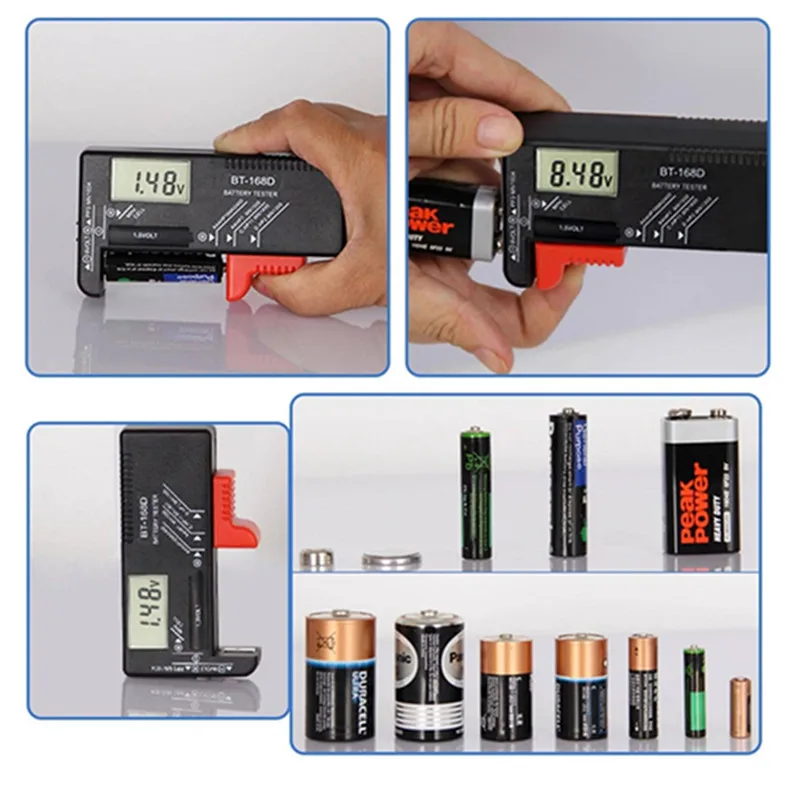 BT-168 PRO 168D Digital Battery Capacity Tester Tools Universal Battery Tester Battery Capacity Tester Battery Testing Tools