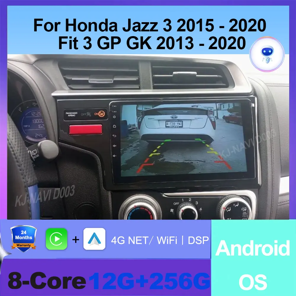 

Auto Carplay For Honda Jazz 3 2015 - 2020 Fit 3 GP GK 2013 - 2020 GPS Navigation Car Stereo Android 16 Video Player Radio DSP