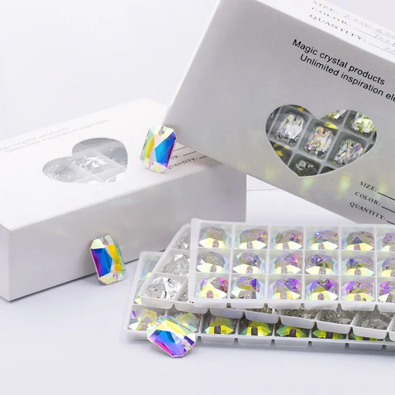 

Новая дрель для перевернутого стекла с плоским дном и двойным отверстием, длинная квадратная восьмиугольная дрель с плоской пряжкой, высококачественные аксессуары для одежды