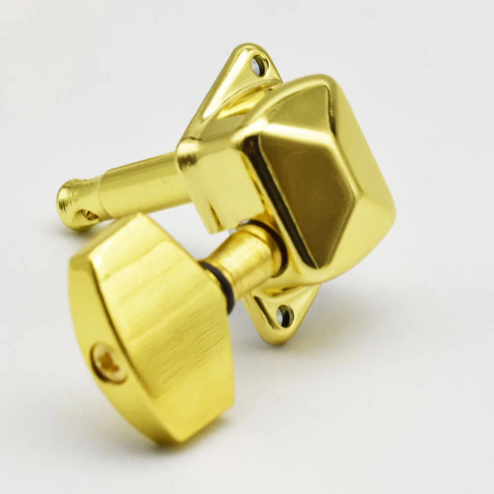 Semi-Enclosed Guitar Tuners for Acoustic Guitar, Folk Guitar String Posts with Vintage Style Knobs