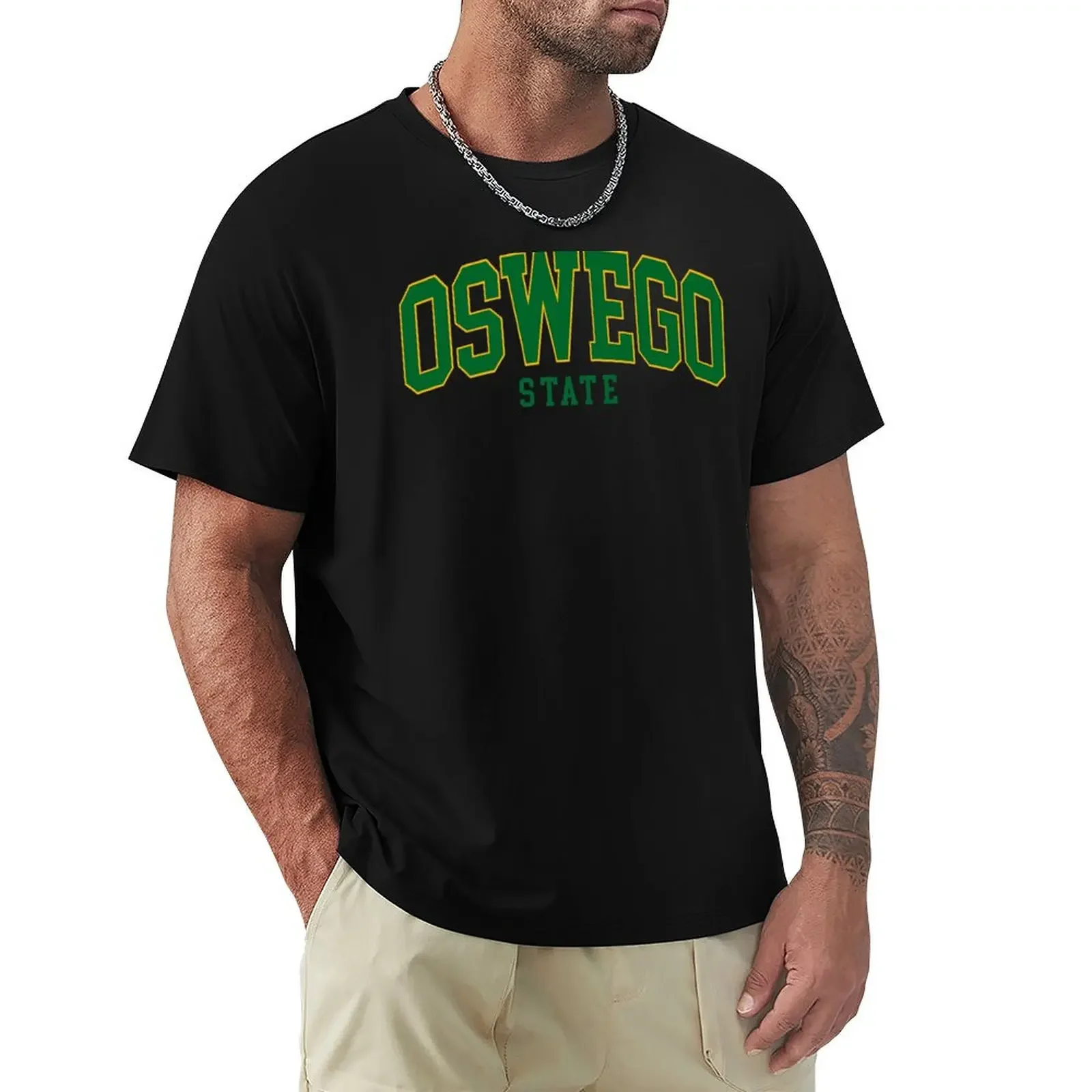 suny oswego - college font T-Shirt Blouse quick-drying blanks men t shirts high quality