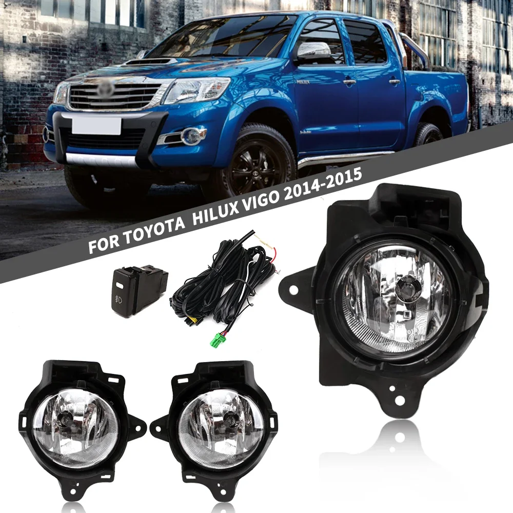 

Комплект обновления противотуманной фары переднего бампера для Toyota HILUX VIGO 2014-2015, версия, дополнительный переключатель противотуманных фар + проводка