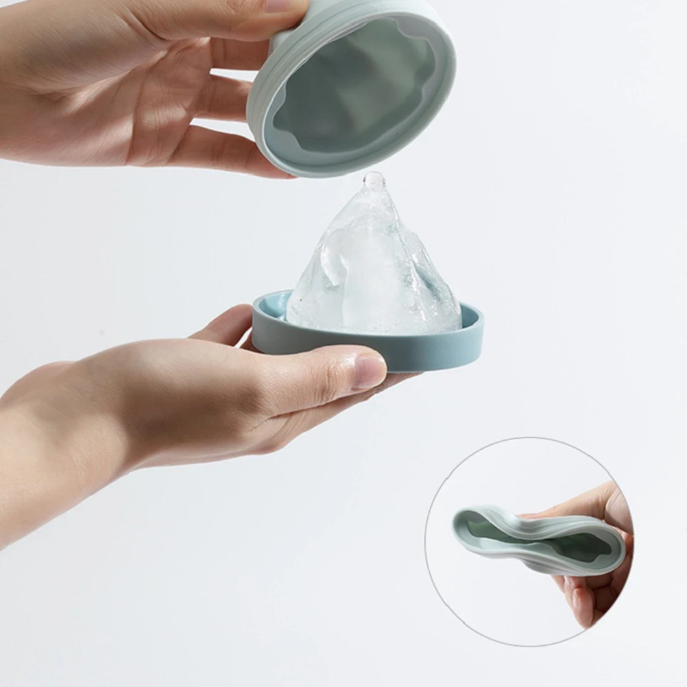 

1pc Snow Mountain Cube Mold Freezer Ice Box Ice Making Tool Baby Food Pudding Jelly Treats Kitchen Supplies Blue Color