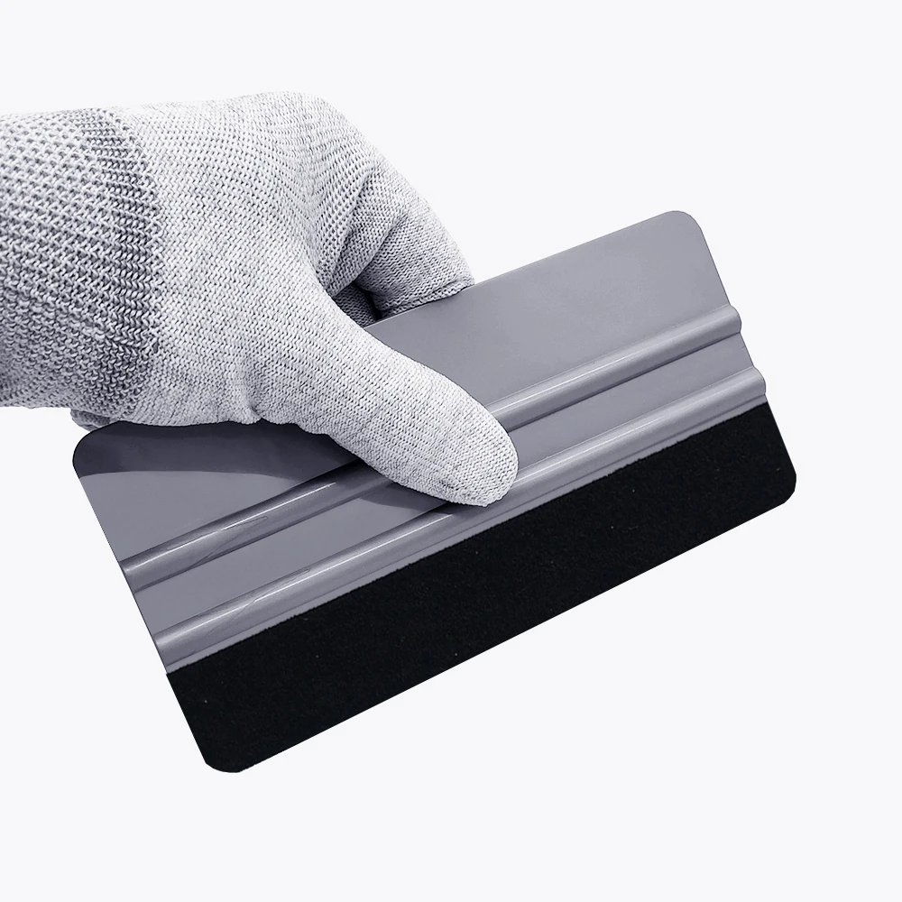 Silver Felt Squeegee 15cm Clean Vinyl Wrap Carbon Film Stickers Decals Wallpaper Applicator Window Tinting Tool Wiper Scraper