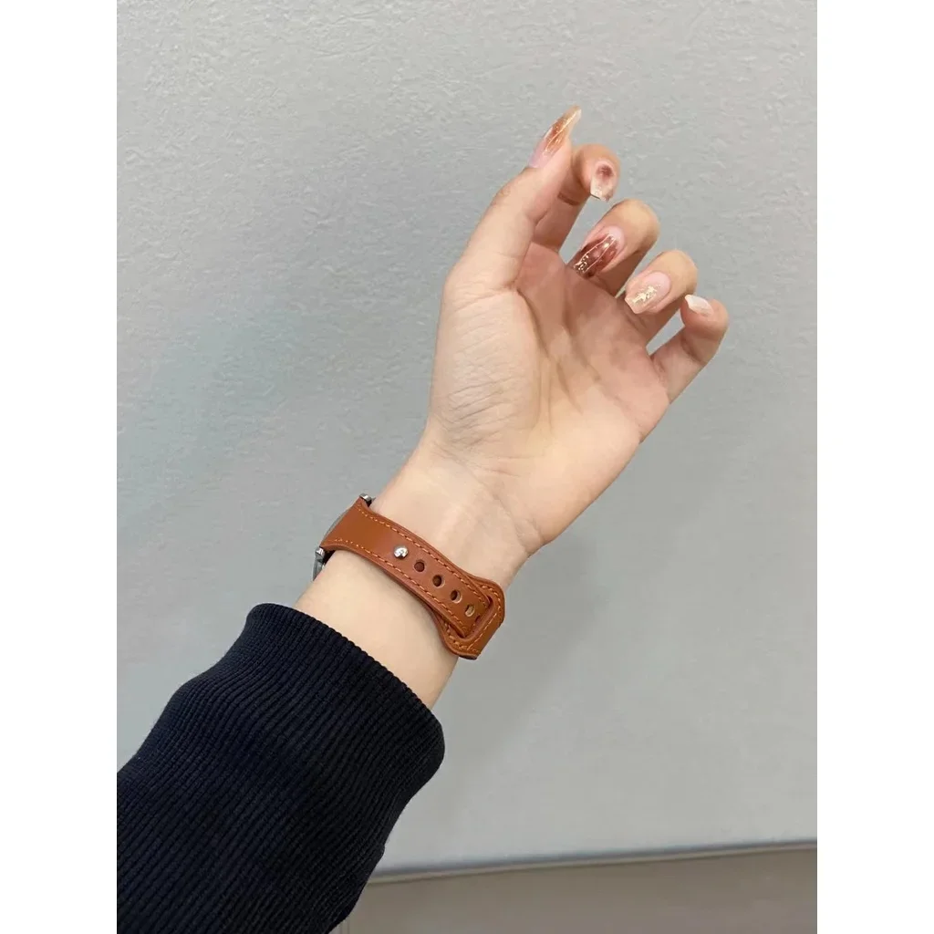 ل Garmin Vivoactive 3 4 5 6 Venu 2 2Plus 3 Venu4 45 مللي متر Venu SQ 2 Music 20 22 مللي متر اثنين من لهجة الجلود سوار معصمه