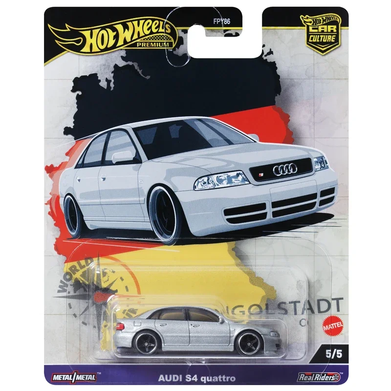 Original Hot Wheels Car Culture World Tour Premium Models Audi Volkswagen Golf Audi Alfa Toyota Supra Boys Toys 1/64 Automobile