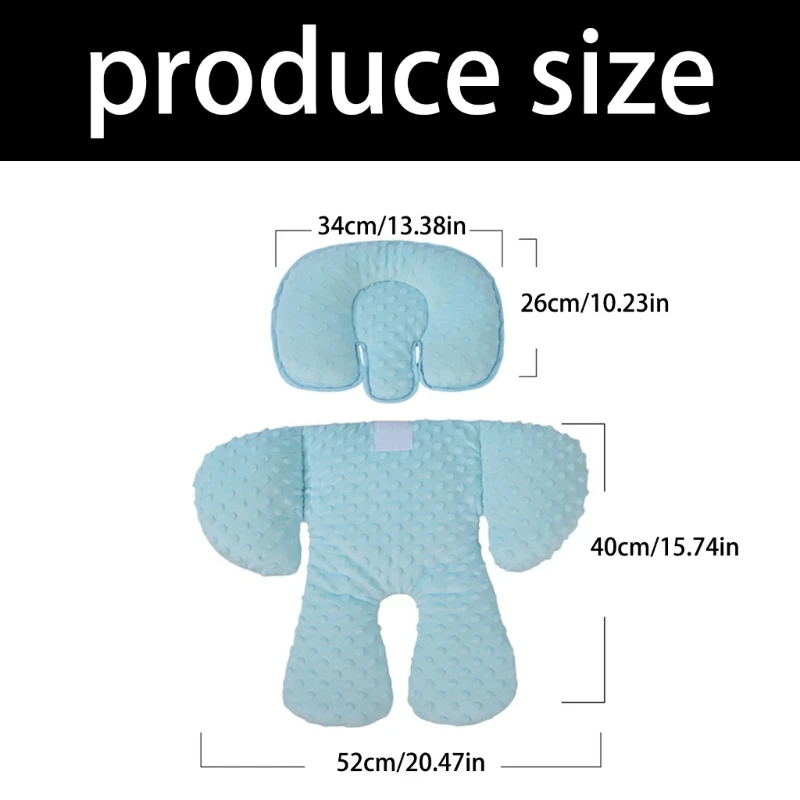 

Infant Car Cushion Insert Pad Offer Full Body Support for Newborns Baby Strollers Mat with Matching Pillow