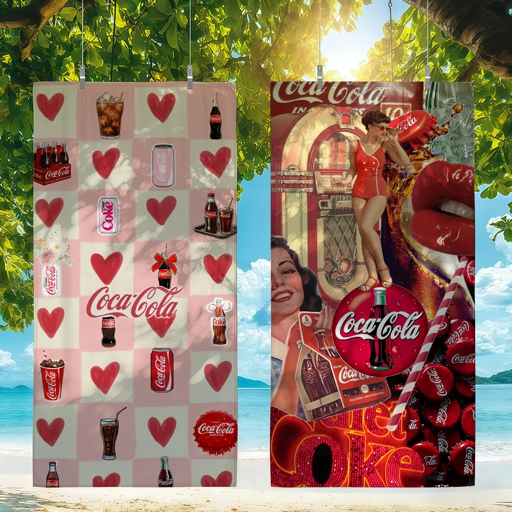 Toalla Fashion Drink C-Coca-C-Cola-S para natación, yoga, gimnasio, secado rápido, suave y agradable para la piel, toallas de playa para todas las estaciones