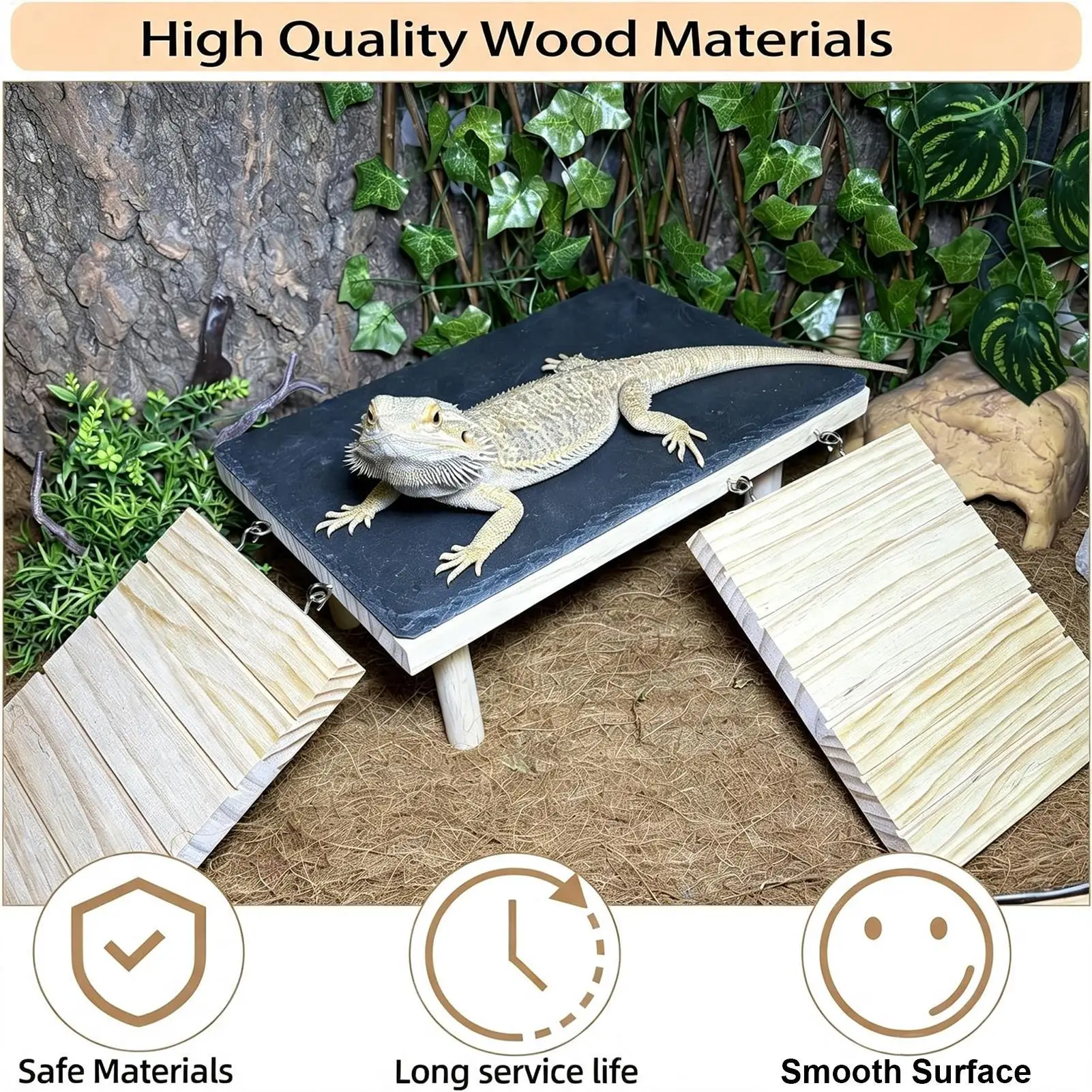 Bearded Dragon Basking Rock Easy Install Resting Cave Habitat Station Leopard Gecko Cave Tank Rock For Lizard Tortoise Chameleon
