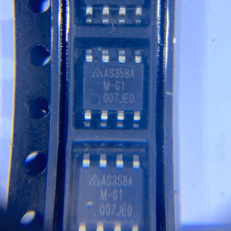 AS358AMTR-G1 10pcs Operational Amplifier IC | Dual Channel, LM358 Compatible | SOIC-8 Package for Audio/Sensor Circuits