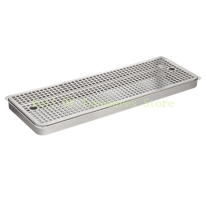 

50cm rectangular tray, drain and filter tray, bar bar, drip tray, coffee and milk tea bar counter, 304 stainless steel