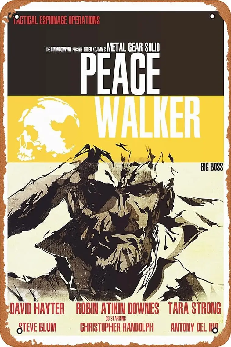 NIUMOWANG Metal Sign - Peace - Metal Gear Solid Peace Walker Tin Poster 12 X 8 Inches 1pc sign sign