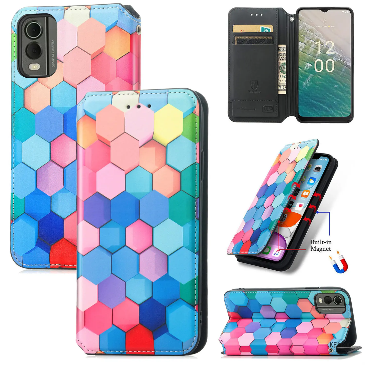 Fundas Phone Shell for Nokia C3 C12 C31 C32 C35 G22 C 3 32 12 35 G 22 TA-1499 XT2303-2 TA-1493 TA-1497 Flip Cover Leather Case