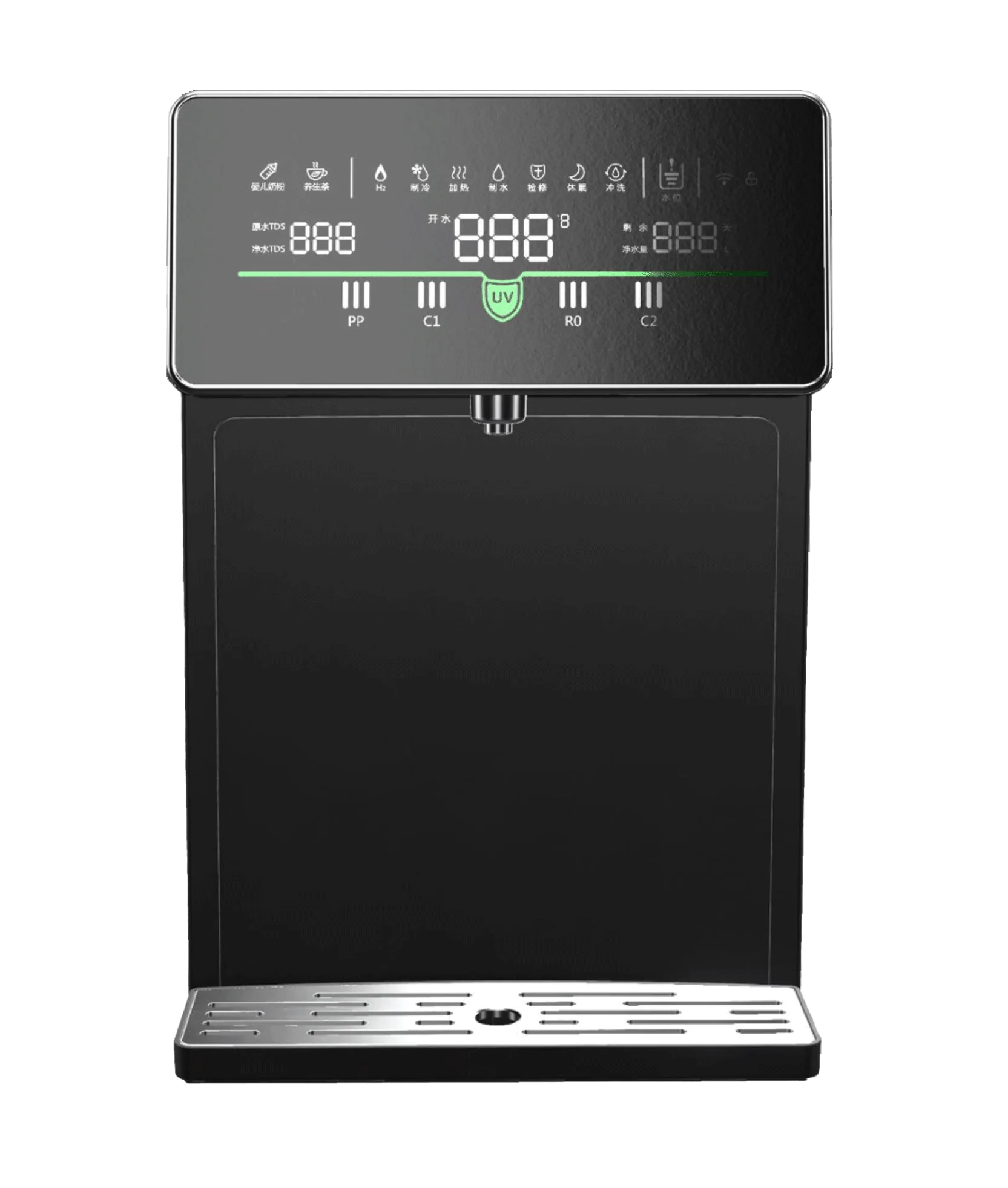 Hot Cold Water Dispenser Self-Cleaning Reverse Osmosis Water Filter Electric Powered Counter Top For Household Hotel Use Hot