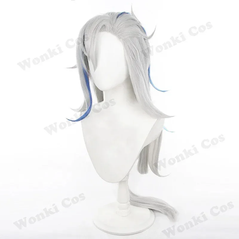 

Impact Fontaine Neuvillette Косплей Парик Дракон Воды Длинные волосы с париком Кепка для мужчин Косплей