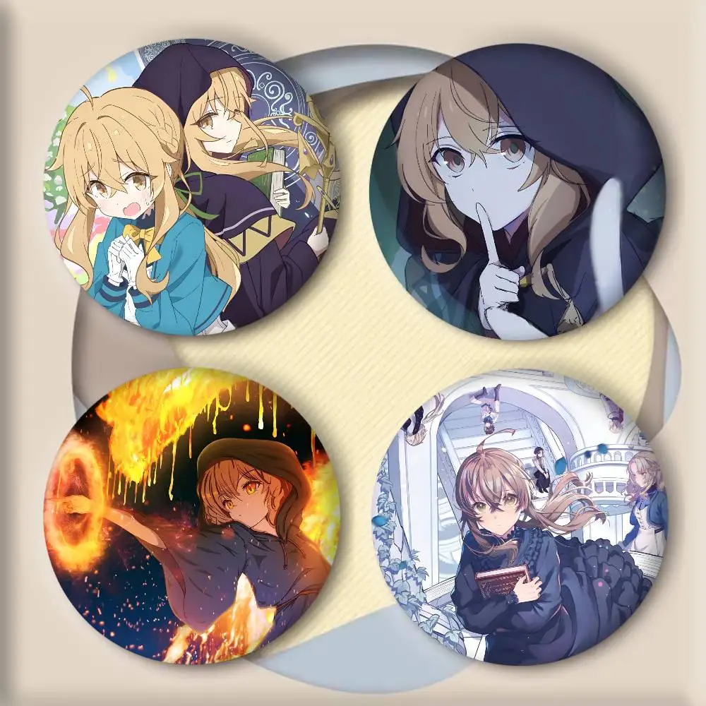 Anime S-Secrets of The Silent W-Witch Round Laser Badge Cartoon Brooch Clothes Backpack Accessories Lapel