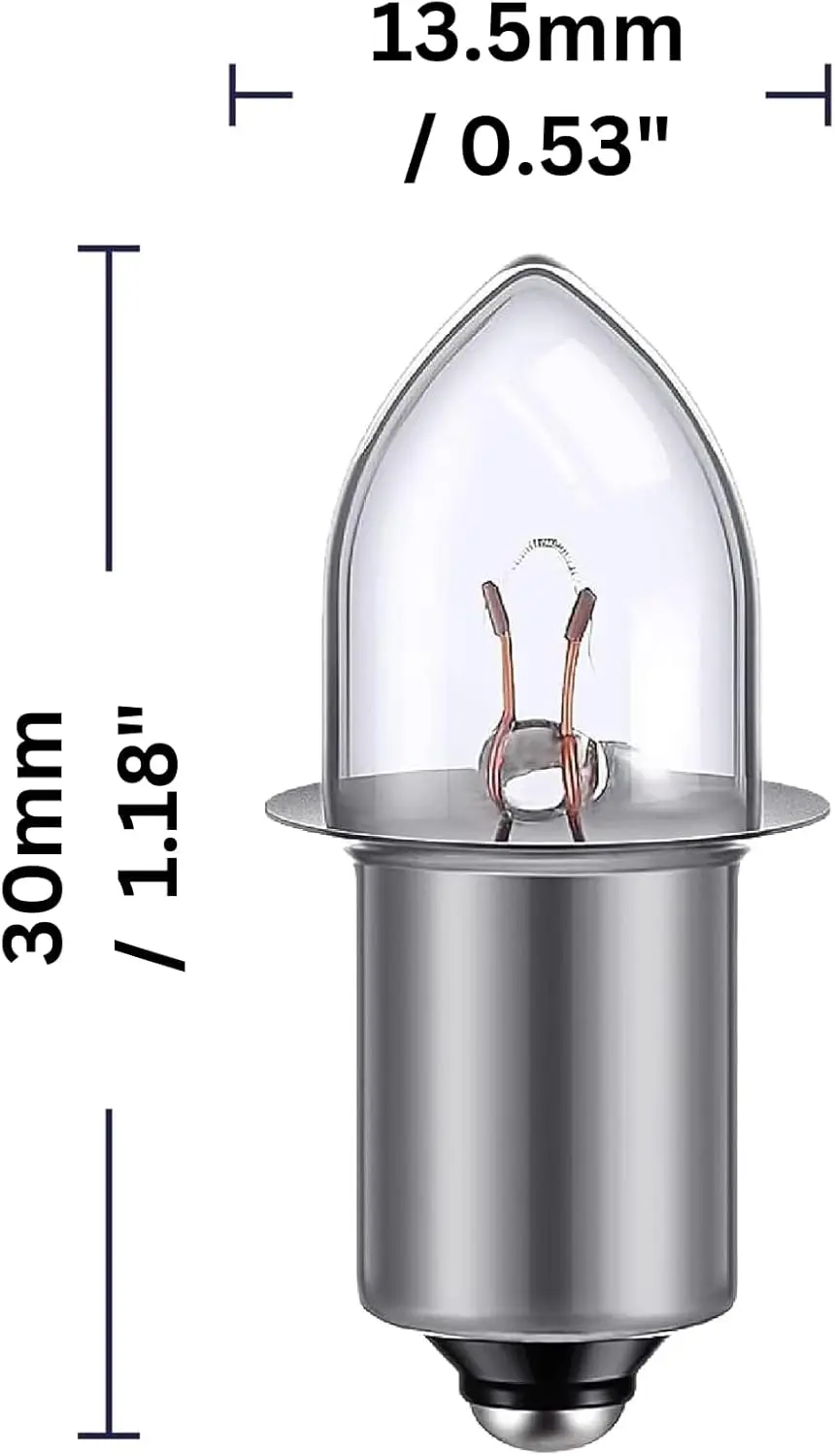 Zamienniki żarówek do latarki 3.6V P13.5 Krypton, 2 sztuki do standardowych latarek 3D - Wysoka jasność i energooszczędność