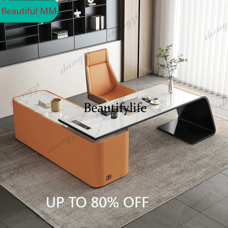 F182 PPP  Manager Storage Executive Office Desk Modern Cheap Adjustable Study Computer Desk Drawers Modern Bureau