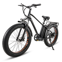 CMACEWHEEL KS26 Electric Bike 26 Inch Fat Tire E-bike 48V/18Ah Battery E-Mountain Bike for Women/Men, 7 Speed,Range 80 km