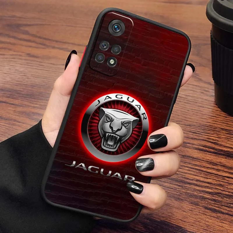 J-Jaguar Cars Popular Cool Art For Xiaomi Redmi Note 13R 13 12 12S 11 12T 11S 11E 11T 10 Pro Plus Frosted Translucent Phone Case