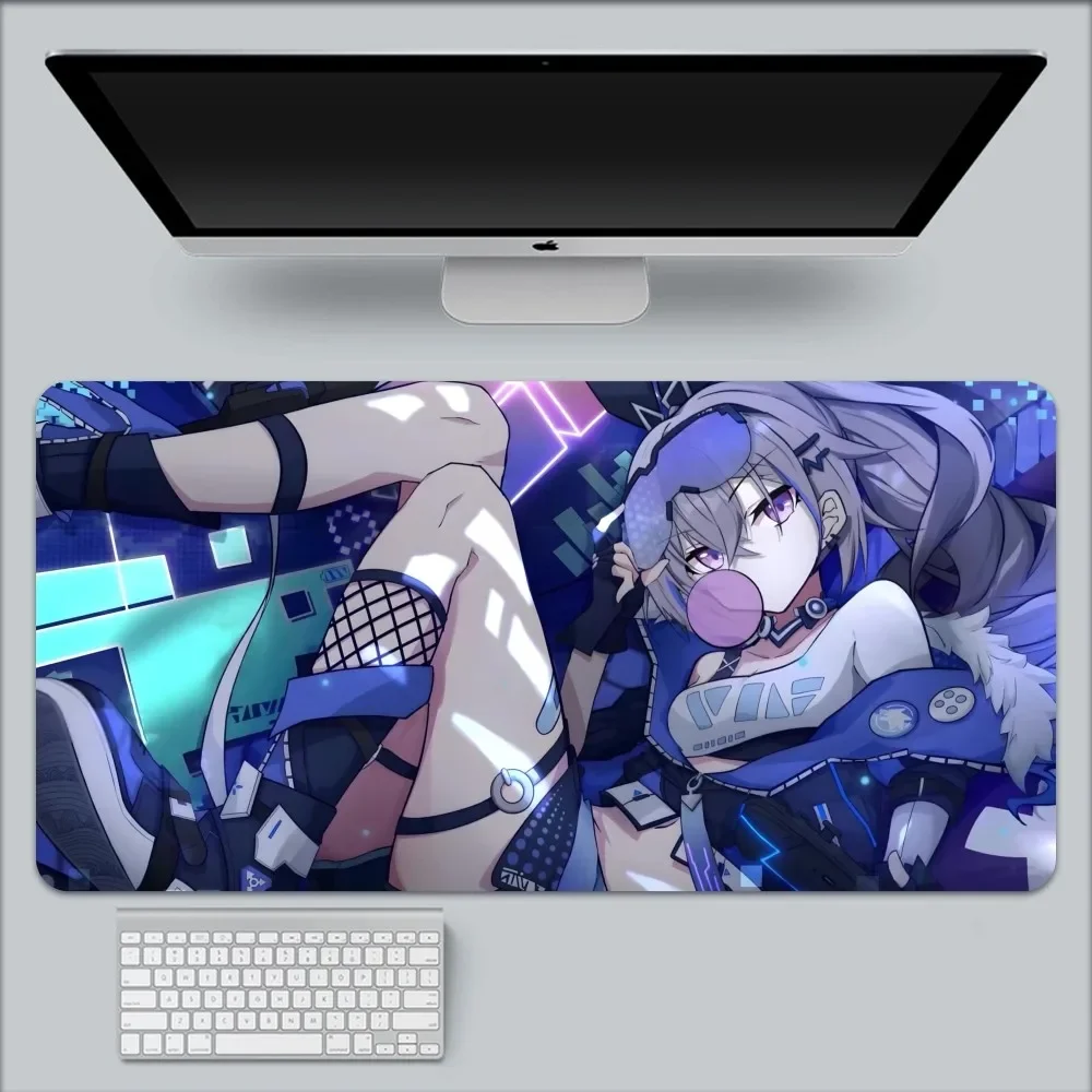 

Honkai Star Rail Silver Wolf Коврик для мыши большой игровой компьютерный геймерский коврик для мыши с клавиатурой