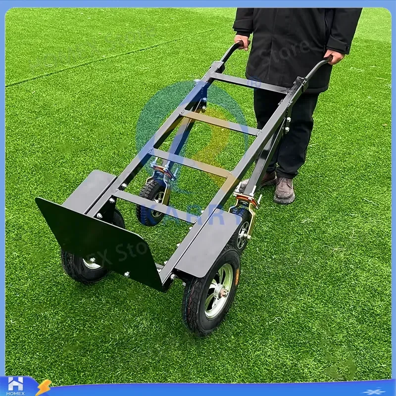 Heavy Duty Convertible Hand Truck 4 Wheel Folding Dolly Cart Multi Function Platform Trolley for Warehouse Outdoor Moving