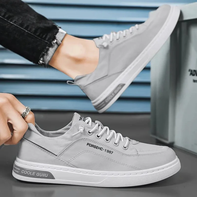 

Men's Sneakers Summer Sneakers Flat Heels Low Top Round Toe Lace-up High-quality Wear-resistant Vulcanized Umbrella Cloth Shoes