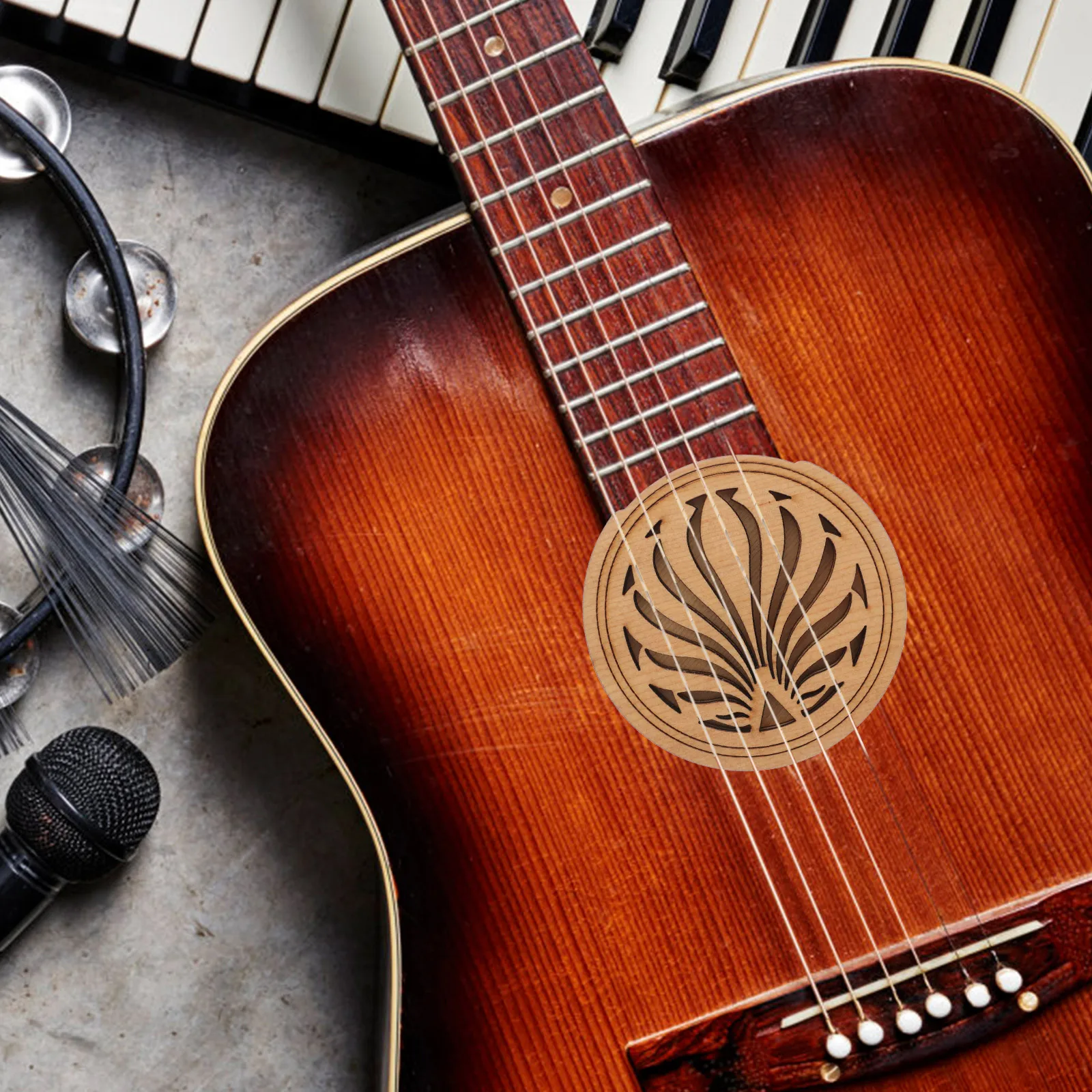 

Guitar Sound Hole Cover Anti Feedback Dust Acoustic Accessories Number Soundhole