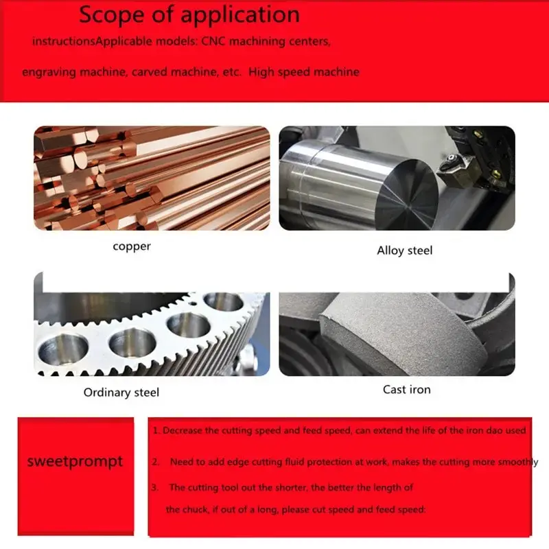 Milling Cutter Alloy Coating Tungsten Steel Tool Cnc Maching Hrc55Top Milling Cutter Kit Milling Machine Tools