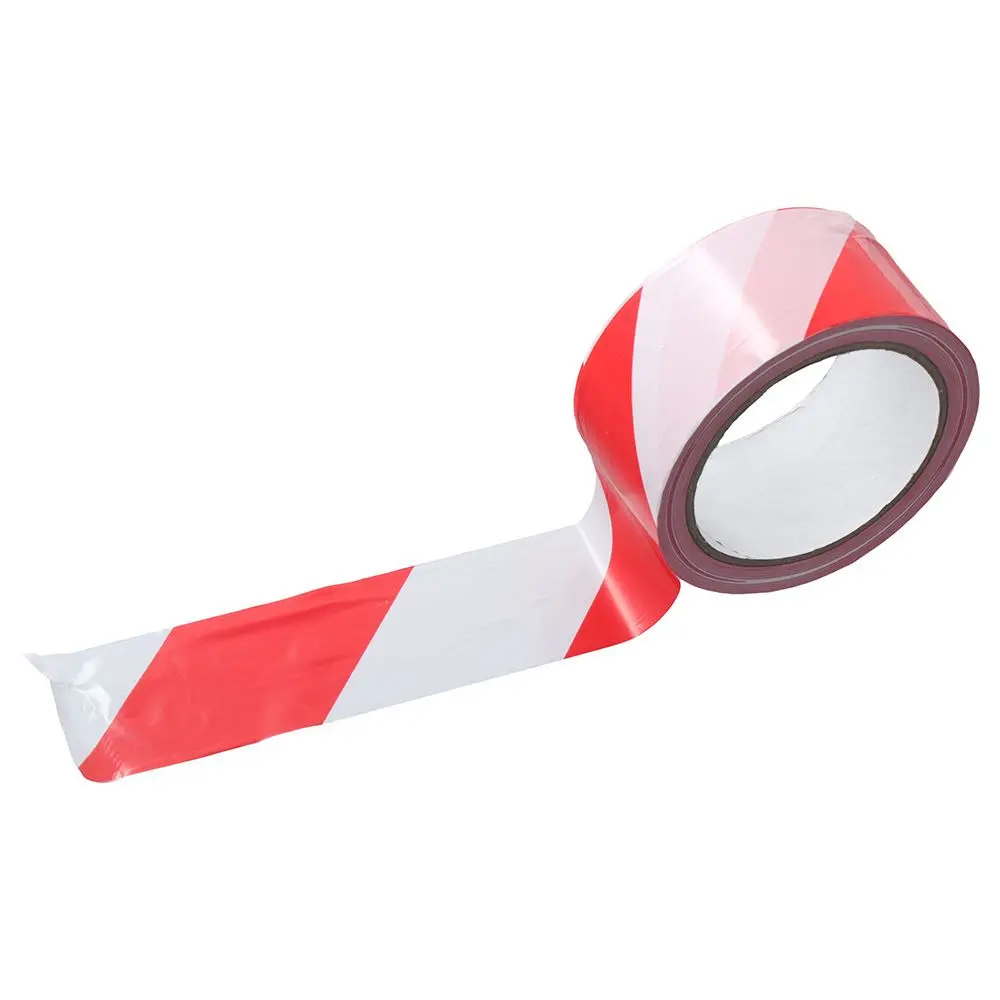 Safety Warning Tape Red White Barricade Caution Tape Multiple Applications High Visibility Construction Barrier Tape Hardware