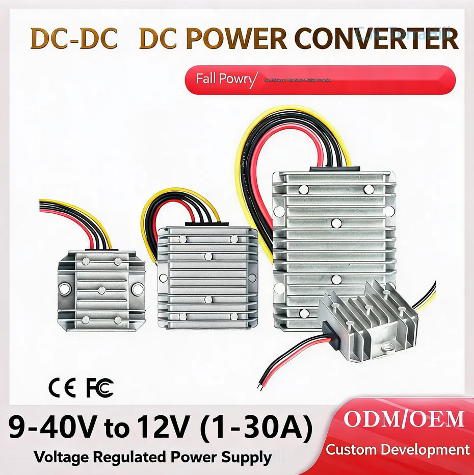 DC-DC Step Up Down Voltage Regulator 9-40V to 12V 3A 36W Buck Boost Converter Power Supply Module for Car LED Display