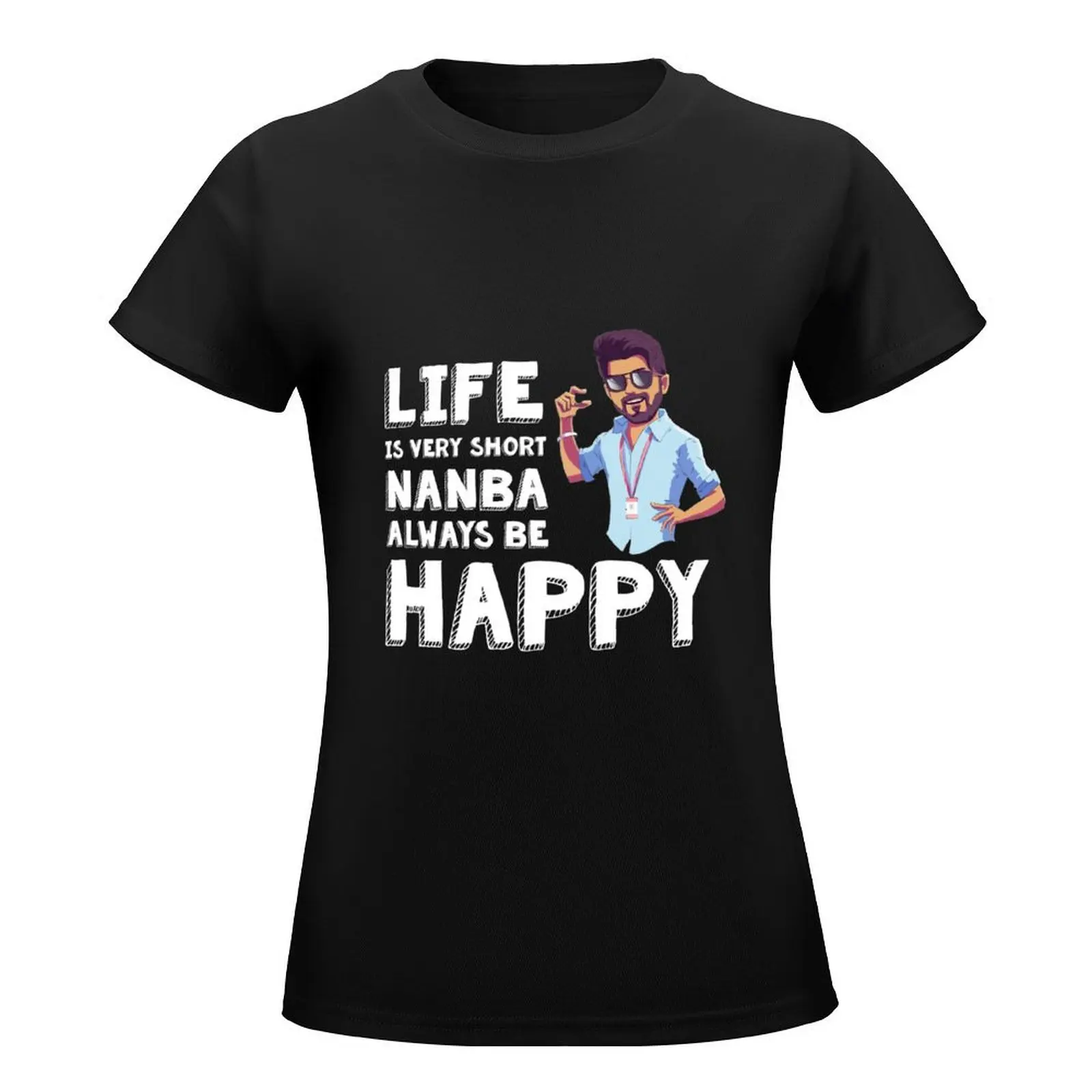 Master Vijay - Always be happy T-Shirt Short sleeve tee kawaii clothes anime clothes hippie clothes summer for Women