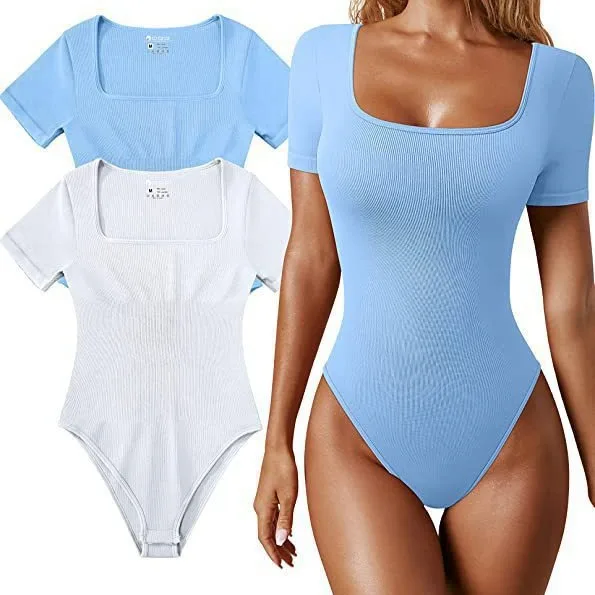 Sexy Slim No Trouser Leg Jumpsuits Women Comfortable Hot Girl Low Cut Short Sleeves Jumpsuit Streetwear Bodysuit Female Clothing