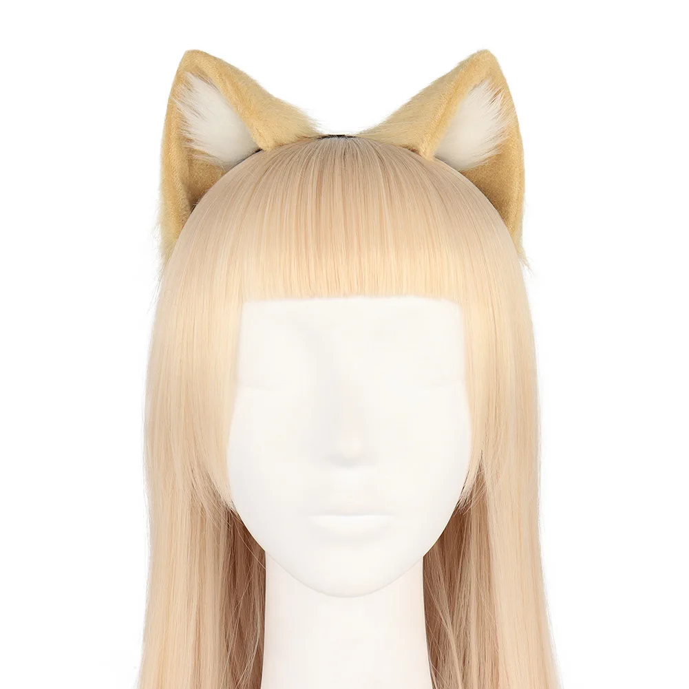 

Kawaii Furry Fox Ears Simulated Animals Headwear Fur Lolita Costume Headband Halloween Party Props Pet Cosplay Accessories