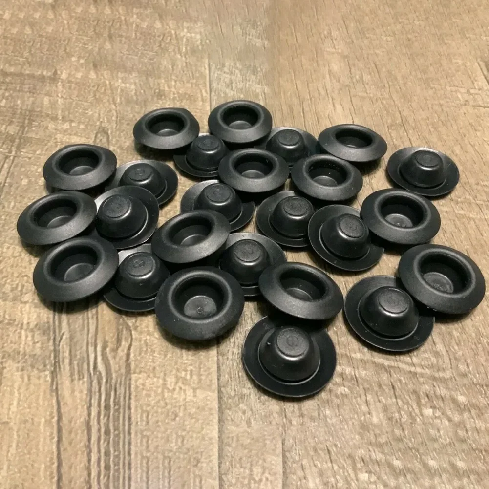 60x Flush Mount Black Plastic Hole Plug Assortment Auto Body Sheet Metal Car Rubber Plug Flush Mount PVC Plug Button