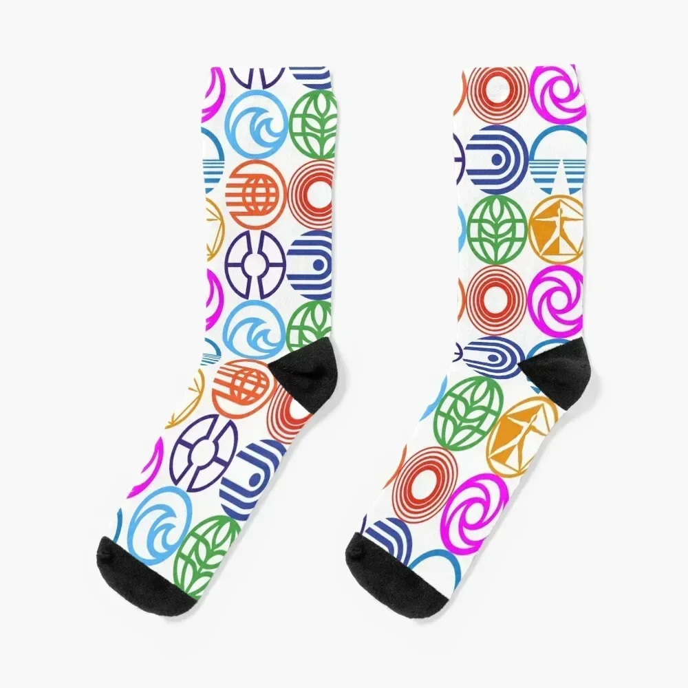 Retro Epcot Logos Socks crazy bright garter Non-slip Socks Girl Men's