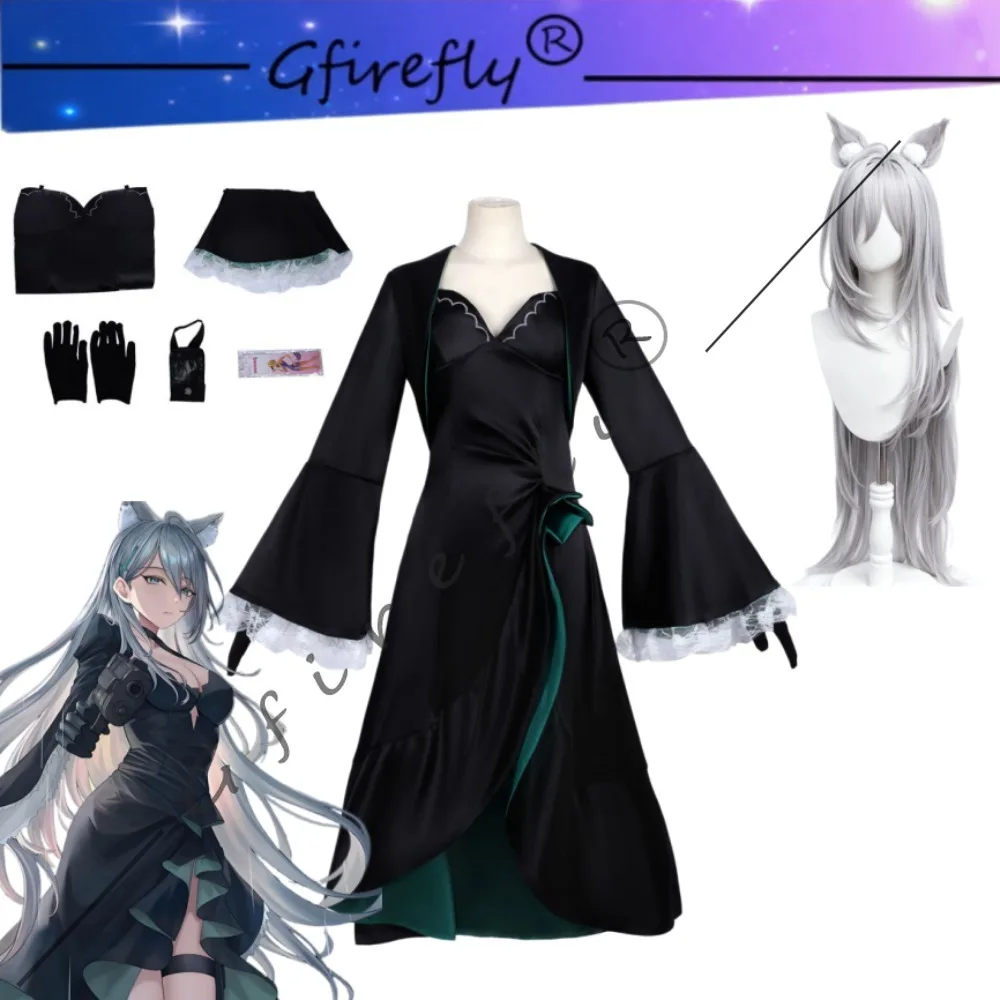 

Blue Archive Shiroko Terror Cosplay Costume Jacket with Gloves Accessories Adult Women Halloween Comic Con Carnival Stage Outfit
