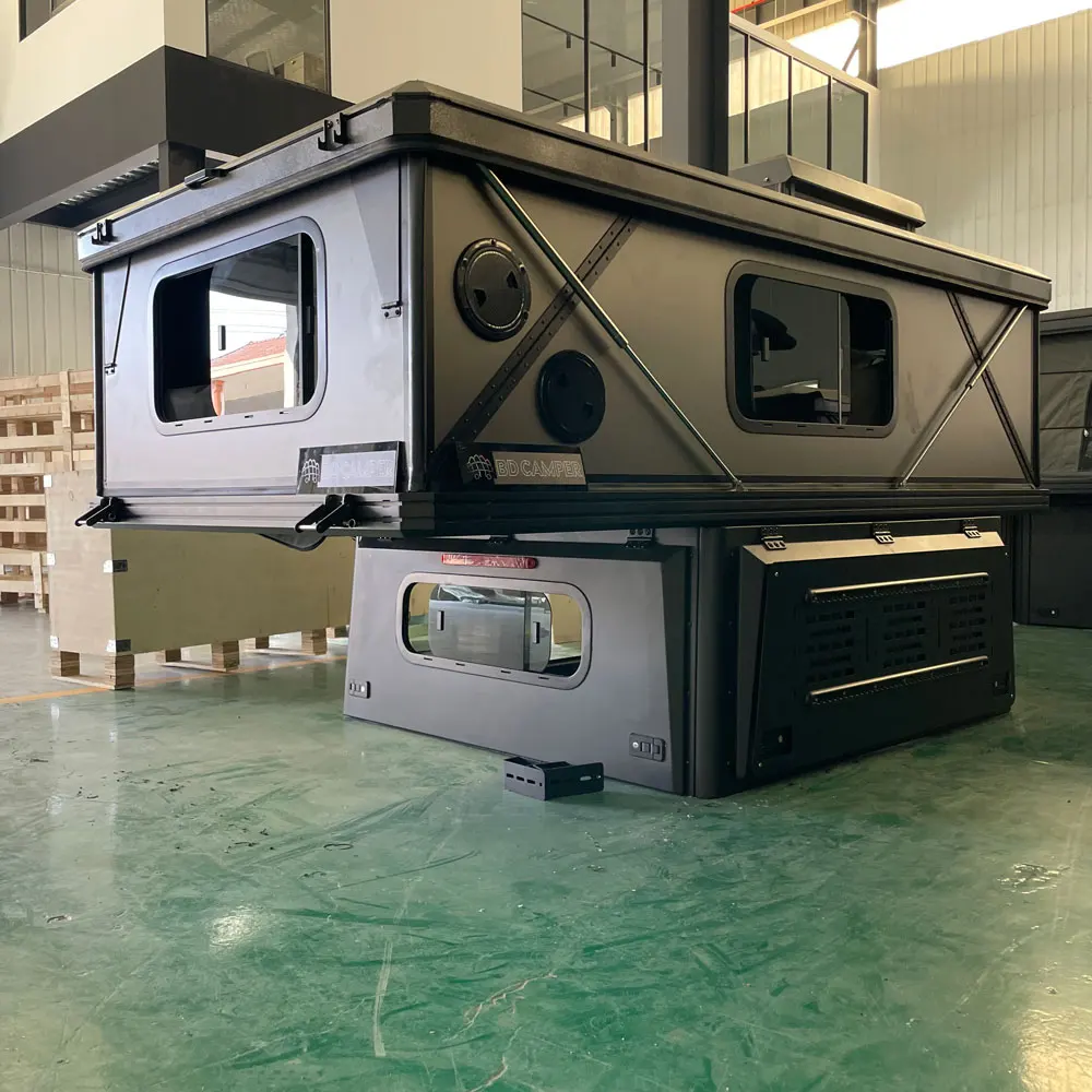 Hard Wall Truck Camper, for Toyota Hilux Tacoma, Lightweight Aluminum Slide-in RV, Off-Road Camping Box, Overland Touring
