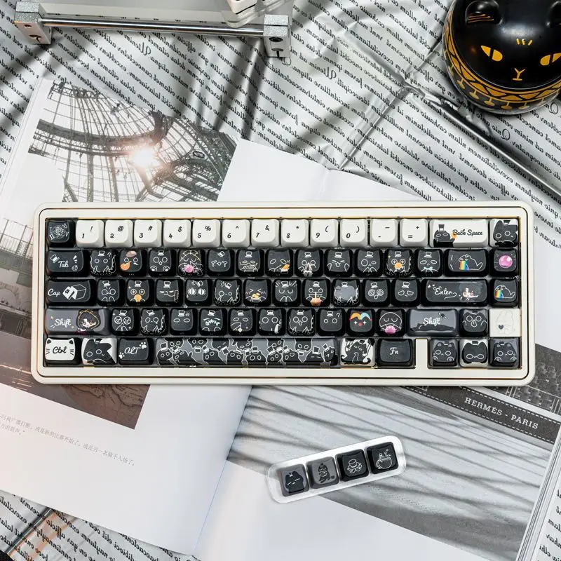 PBT high aesthetic MOA five sided thermal sublimation compatible mechanical keyboard for keycaps