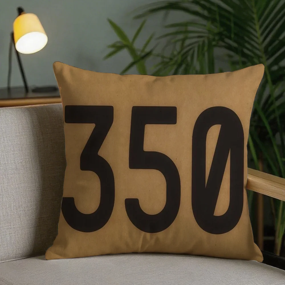 Yeezy Zebra 350 Pillow Case Square Pillowcase Double-Sided Printing Short Plush Sofa Cushion Bedroom Bedside PillowCover