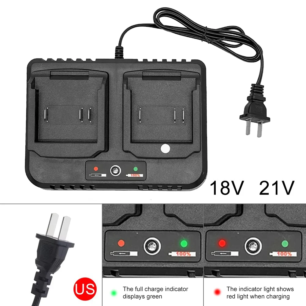 

2 Slot Battery Charger for Makita 18V 21V Li-ion Battery Portable Fast Charger for BL1415 BL1420 BL1815 BL1830 BL1840 Drill Tool