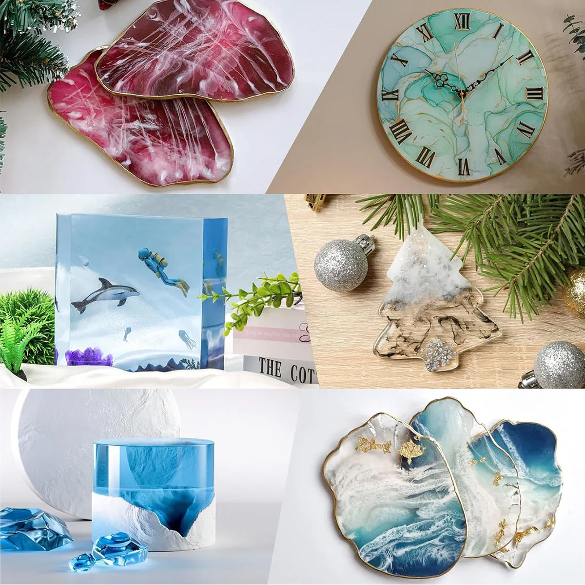 Crystal Clear Epoxy Resin Kit 250ml 500ml 1:1 Mix Self Leveling Bubble Free AB Glue for DIY Jewelry Making Craft Casting Molds