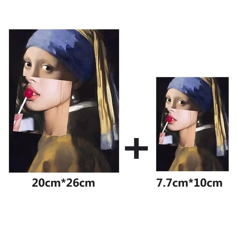 Van Gogh Mona Lisa naprasowanki naklejki termiczne na ubrania T-shirt DIY kolorowe malowanie Tuya naszywka termotransferowa aplikacja — zdjęcie 6